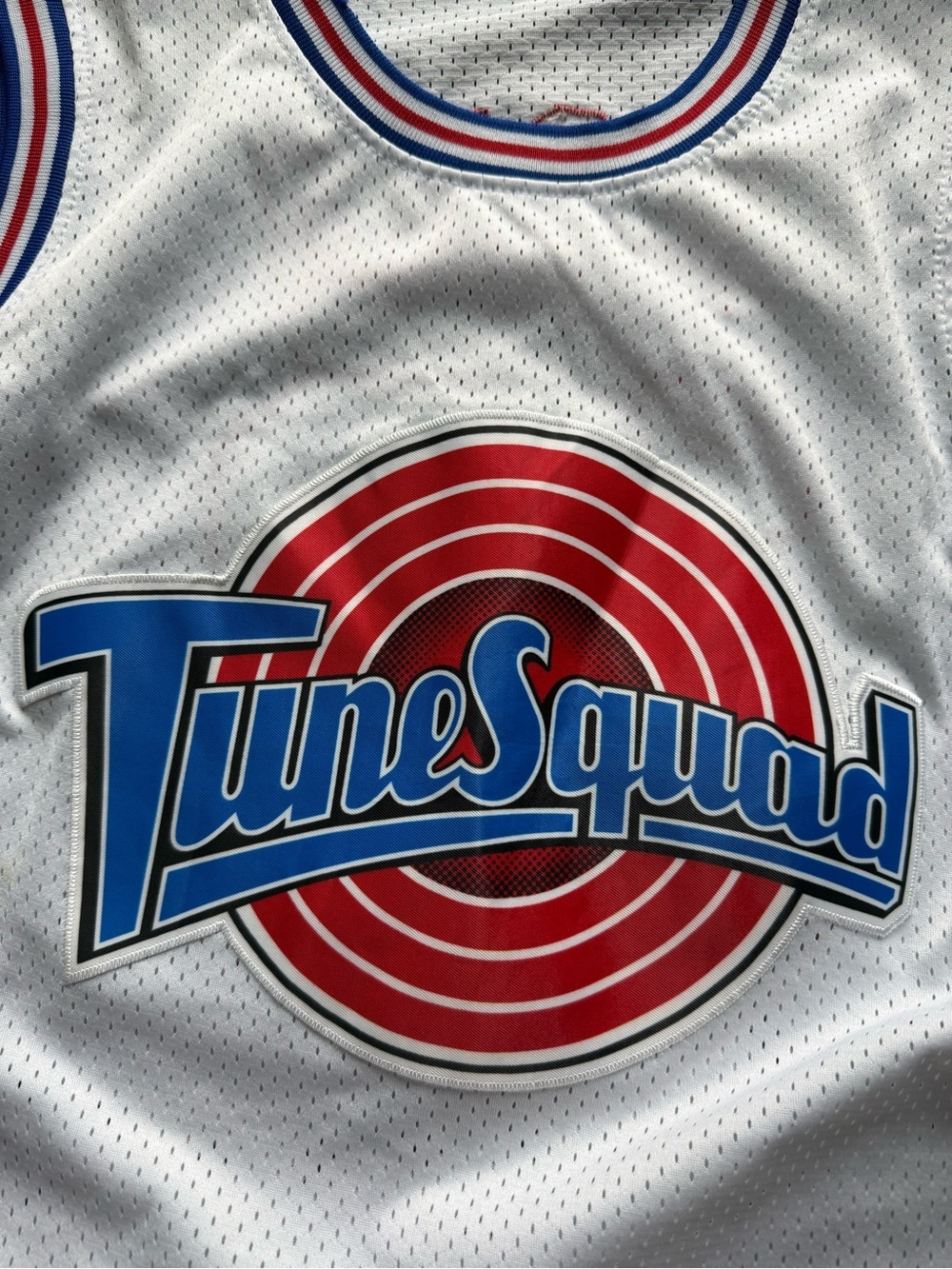 Tune Squad women’s Lola Basketball Jersey - Blue & Red Logo - Picture 2 of 6